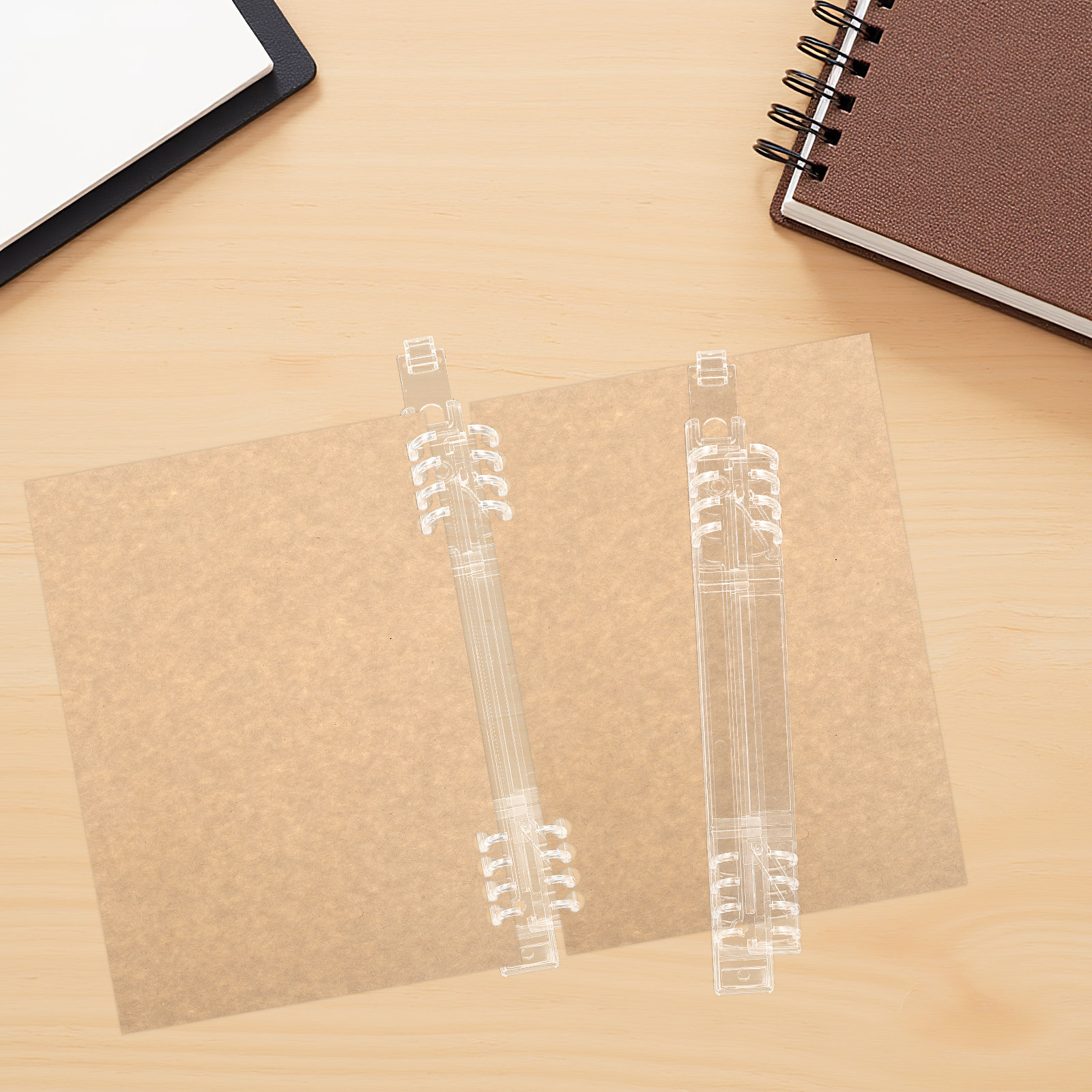 Binding Comb Plastic - 10個入りスパイラルバインダーリング プラスチック製ルーズリーフバインディングスパイン 8穴クリアコームバインディングコーム 100枚収納可能 オフィス用