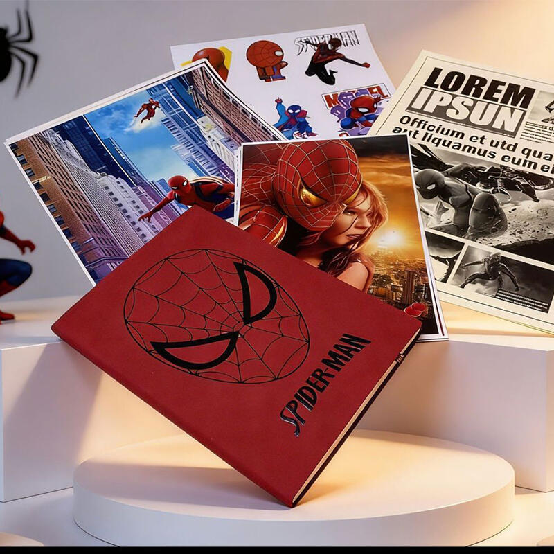 Journal Leather Hardcover - スパイダーマン A5 Pu レザーノートブック厚いハードカバー日記ヴィンテージスーパーヒーロージャーナルボーイズファンギフト学校文具メモ帳