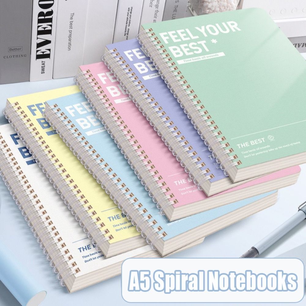 Graph Paper Pad - 60 枚/本高品質 A5 スパイラルノートブックミシン目入りページカラー日記帳水平ライン内側ページメモ帳ギフト