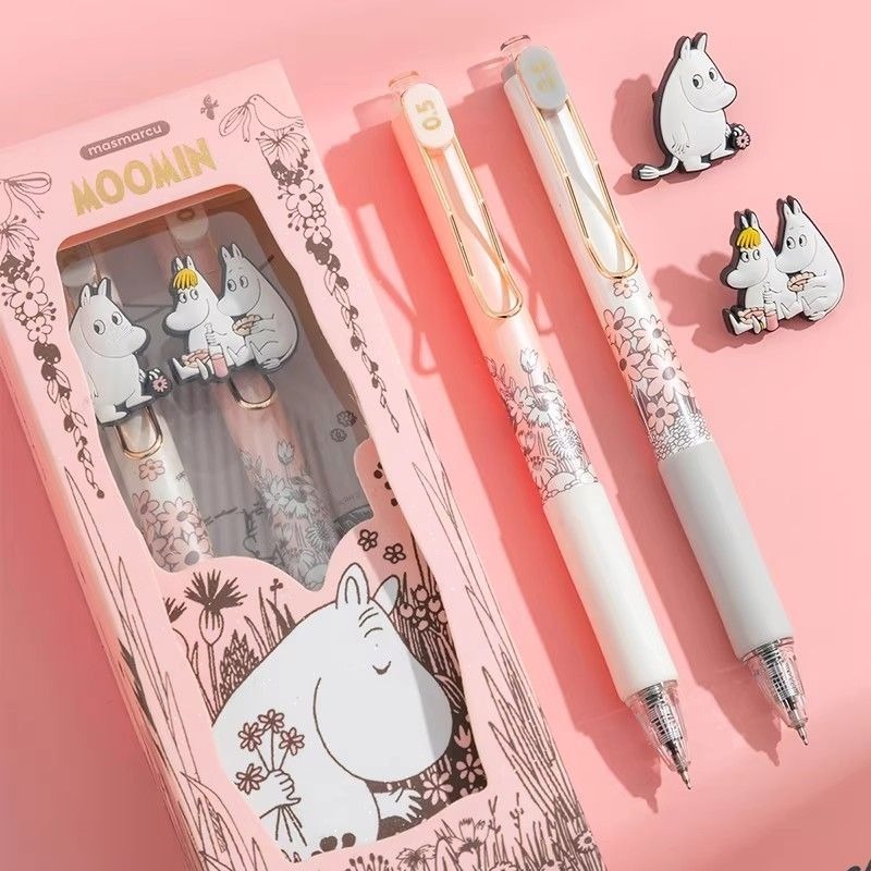 Stationery Supplier - ムーミンかわいい格納式ゲルペン 0.5 ミリメートル細字スムーズな書き込みボールペン毎日の学校文具用品学生向け