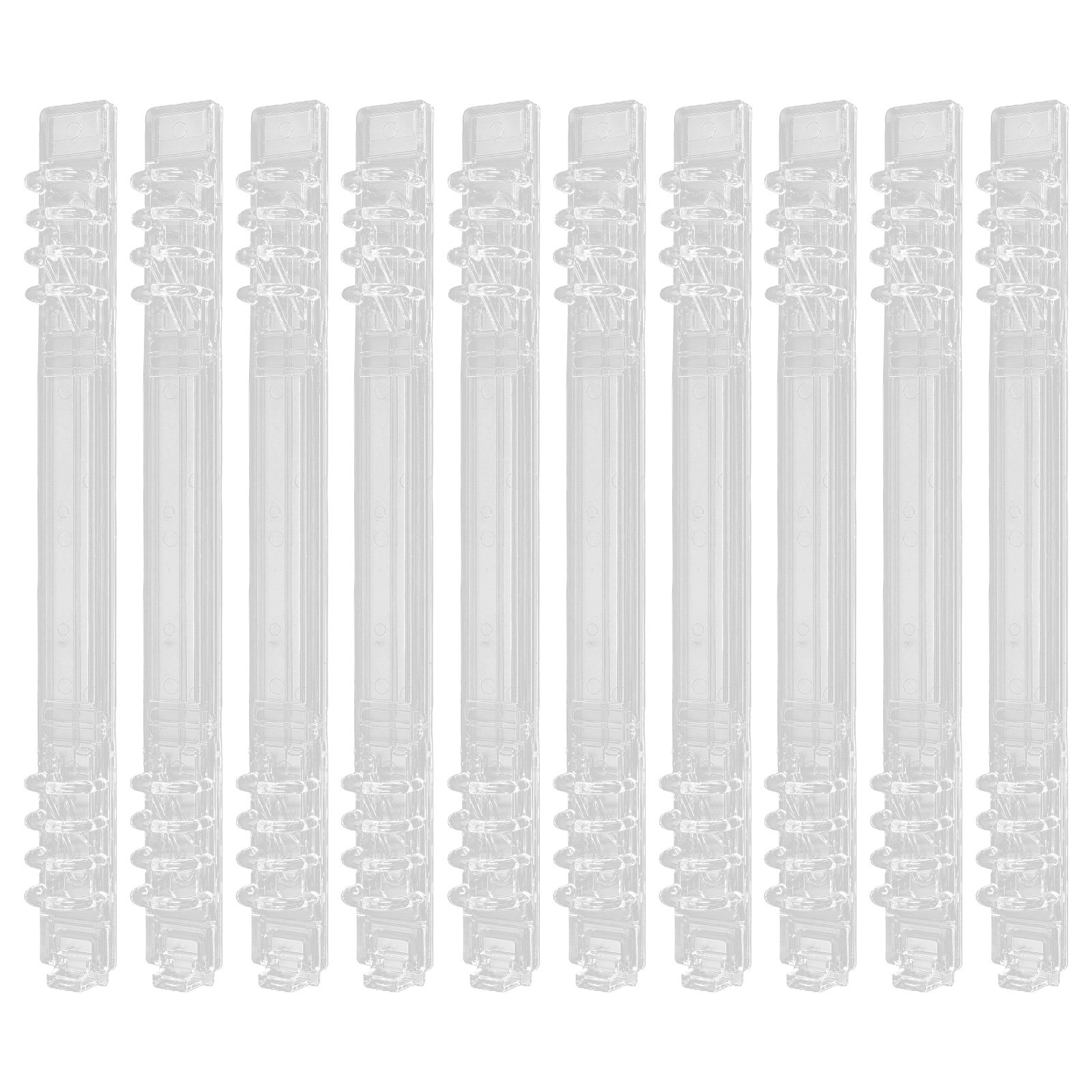 Binding Comb Plastic - 10個入りスパイラルバインダーリング 8穴 プラスチック製綴じリング A5用紙対応 100枚綴じ可能 クリアコンブバインディングスパイン