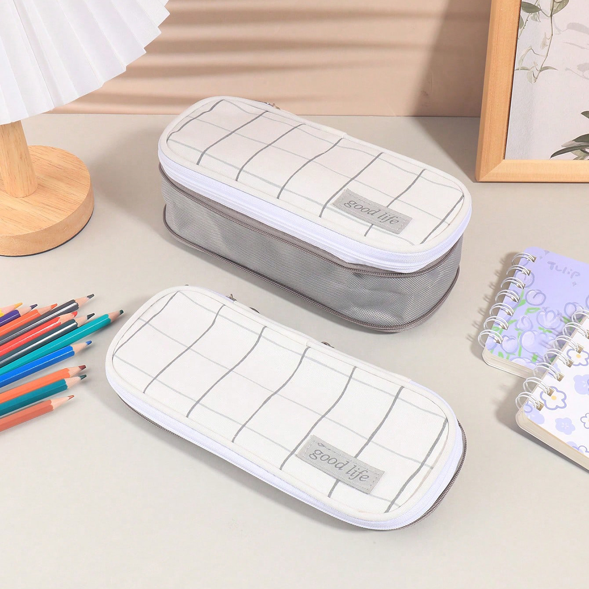Stationery Office And School Supply Stores - クリエイティブなデスクトップ装飾ペンケース、ポータブルペンケース、文房具や事務用品の収納用、DIYギフト