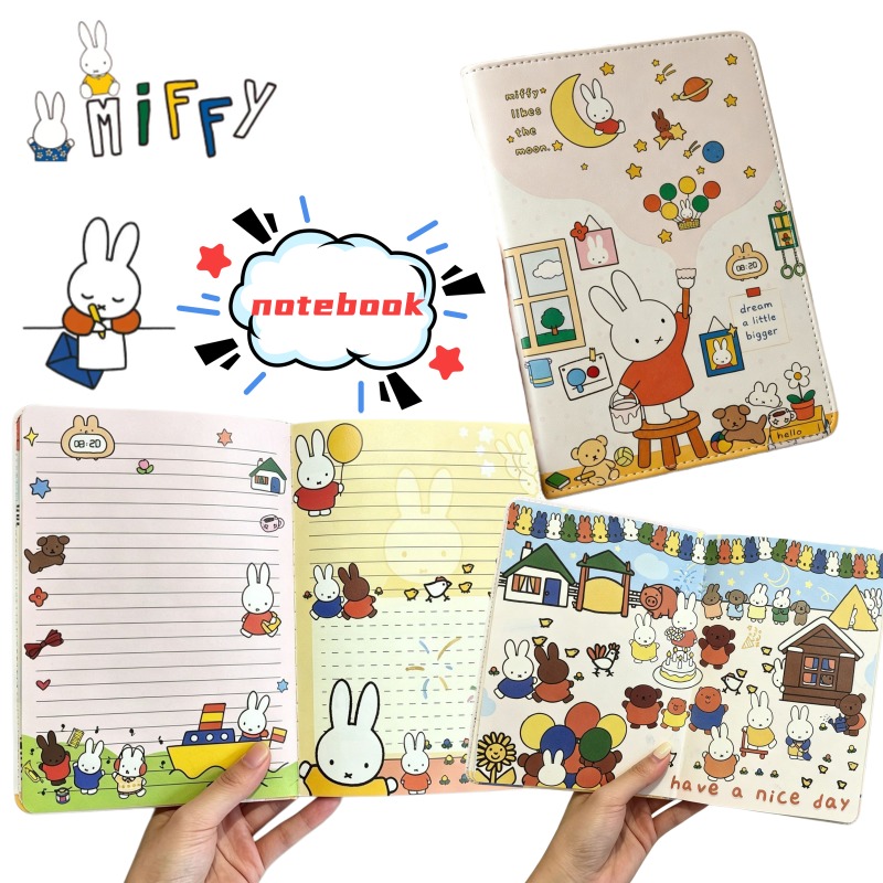Stationery Supplier - 新しいB6ミッフィー可愛いノートイラスト入りカラーページジャーナルクリエイティブかわいい高価値学生プランナーステーショナリー賞品卸売