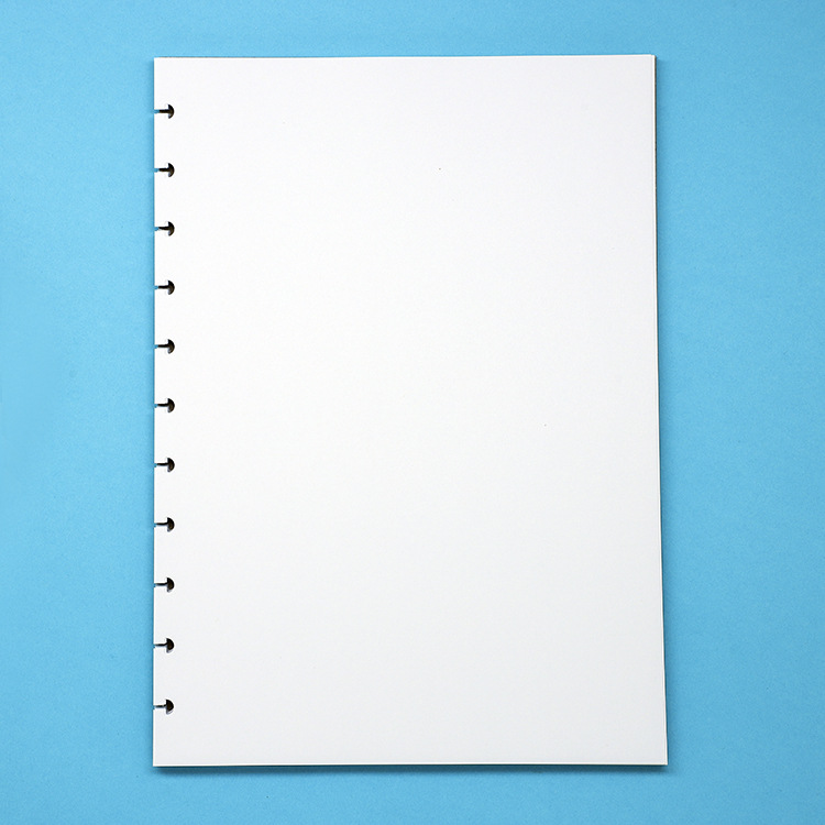 Graph Paper Pad - A4ルーズリーフ詰め替えキノコ穴ノートブック水平線ノート空の本と小花ルーズリーフノートブック詰め替え紙