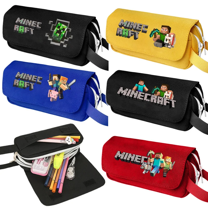 Stationery Supplier - マイナークラフティングピクセルシリーズ鉛筆ケースホットゲーム学生文具箱大容量キャンバスペンポーチ学用品ギフト