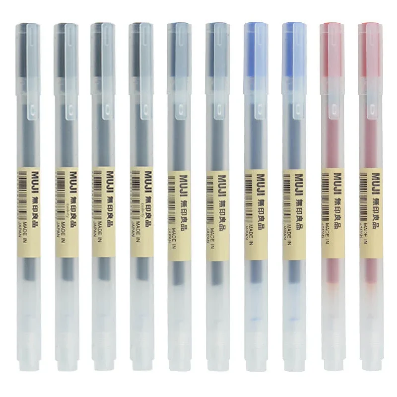 Office Stationery Supply Business - 10-30 ピース/セット 0.38/0.5 ミリメートルゲルペン黒/青インク MUJIs ペン学校事務用品文具学生ビジネス署名ボールペン