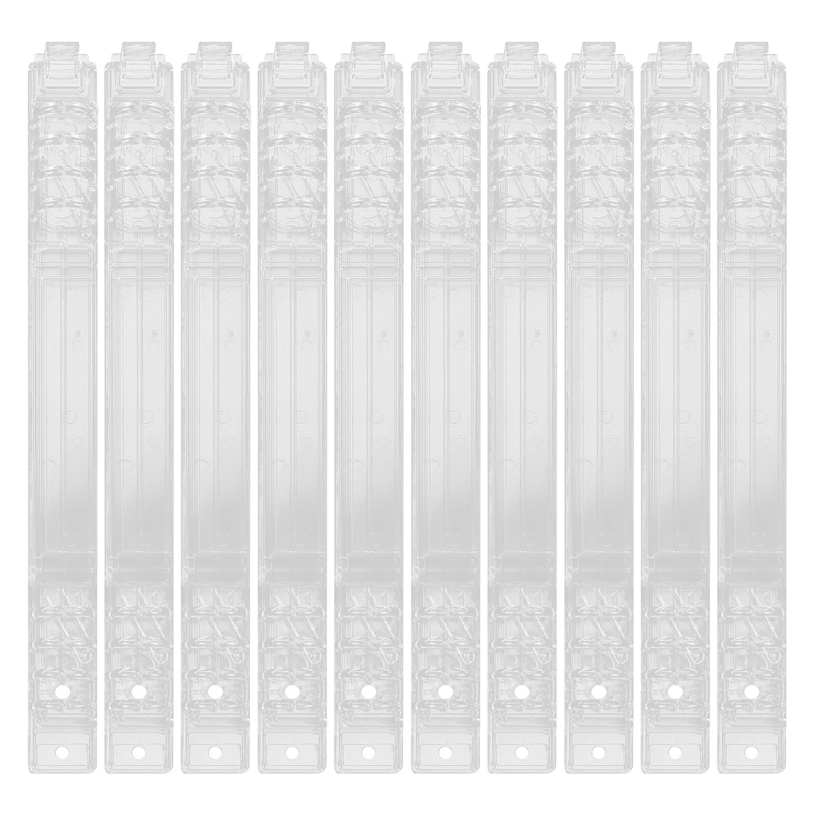 Binding Comb Plastic - 10個入りルーズリーフバインダーリング、スパイラルバインディングコイル、8穴プラスチック製コームバインディングスパイン、100枚収納可能、オフィス文書用