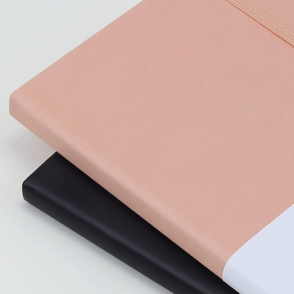 Journal Leather Hardcover - 米国発送 ノートブックジャーナル、罫線入りページ、100gsm厚紙、レザーハードカバー、書き込み用インナーポケット、メモ取り用