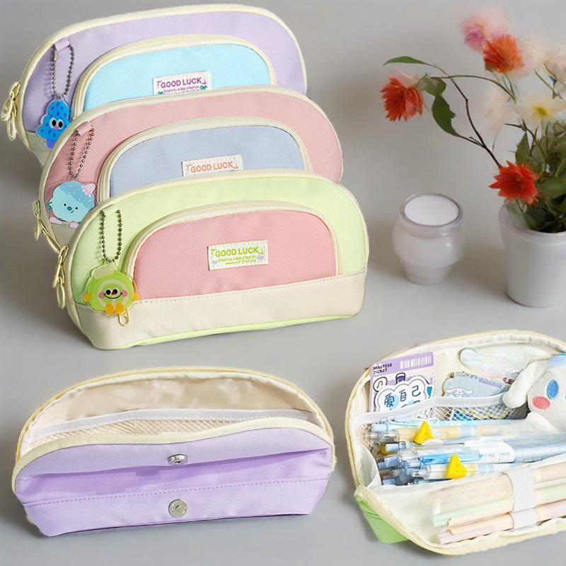 Stationery Office And School Supply Stores - 鉛筆バッグ 大開口デザイン パーティションストレージ 学生の鉛筆を保管する 文房具 事務用品