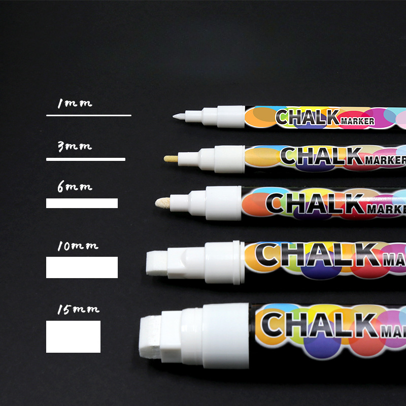 Correction Fluid White - 学校用ホワイトリキッドチョーク、ホワイトボードマーカー、消去可能、ダストフリー、教室用品、子供、落書き、1mm、3mm、6mm、10mm、15mm