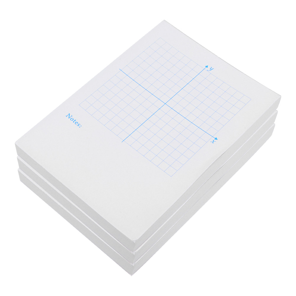 Graph Paper Pad - 3 個の数学 Xy 座標系メモ帳学生、教師、エンジニア向けの正確なグラフ用紙パッド教室宿題練習用グリッド