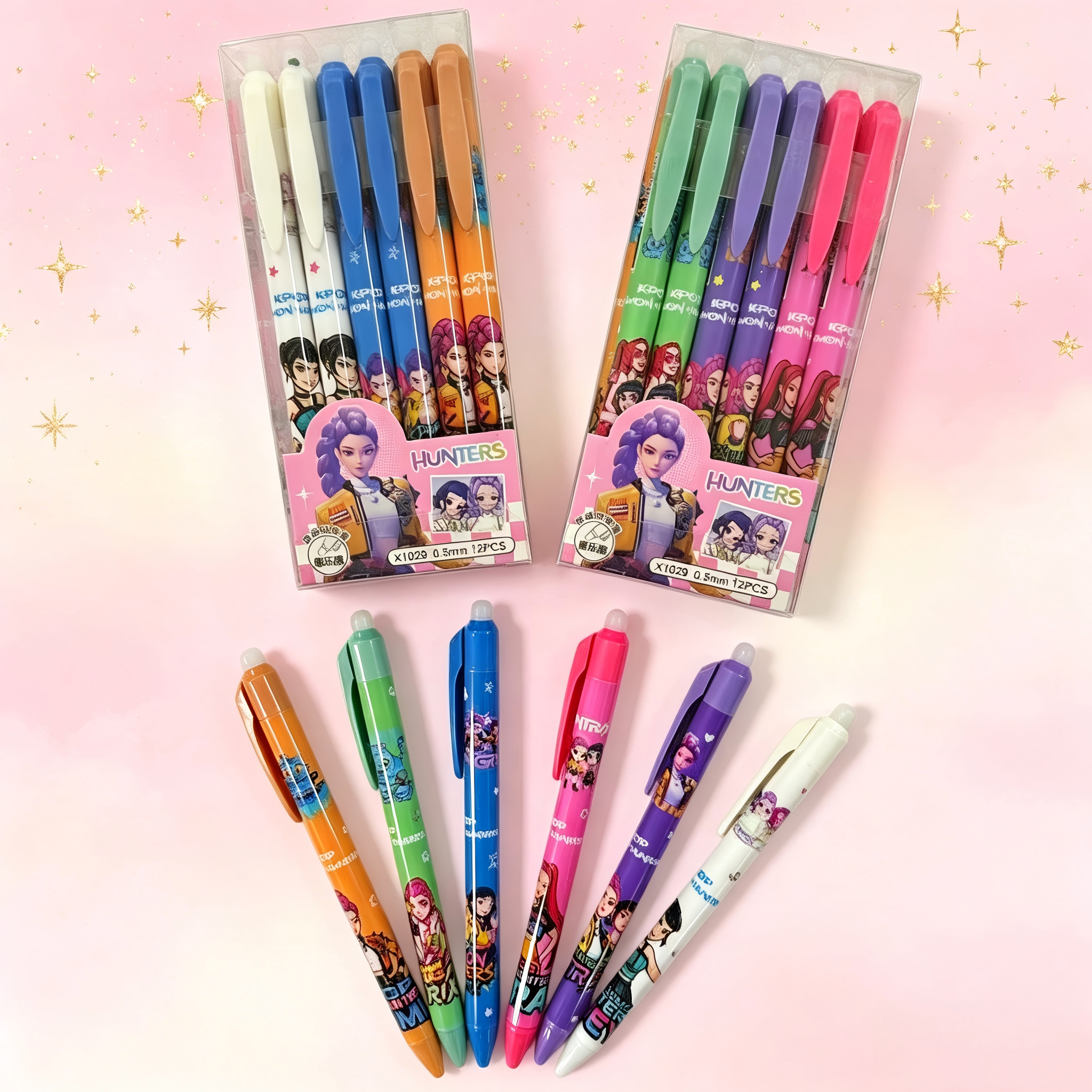 Stationery Supplier - アニメガールズルミミラゾイ魔女ハンター消去可能なゲルペン格納式スムーズな書き込み学校オフィス文具用品クリスマスギフト