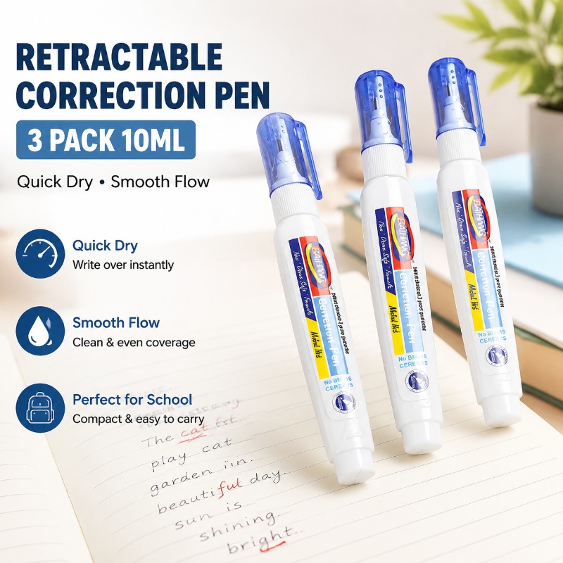 Correction Fluid White - 速乾修正液 ホワイトアウト 液体消しゴム ポータブル 書き間違いカバー液 学生文具
