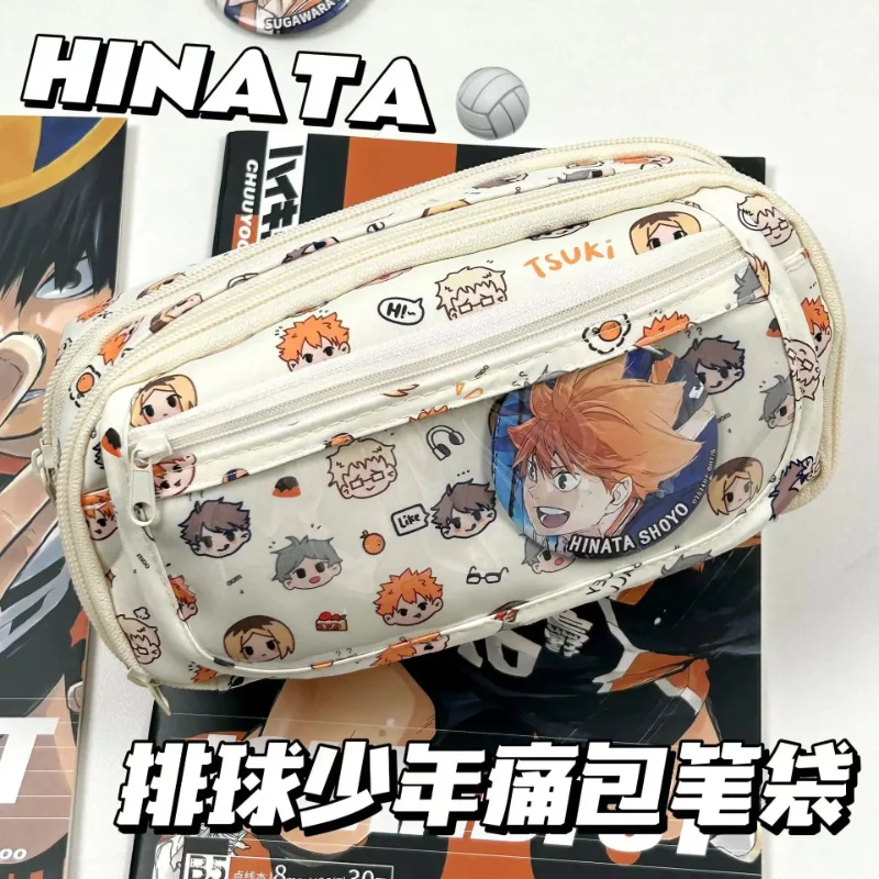 Stationery Supplier - アニメ ハイキュー!! 痛絵柄のかわいいペンケース、漫画風文房具ホルダーバッグ、子供用ペンケース、学生用学用品ギフト