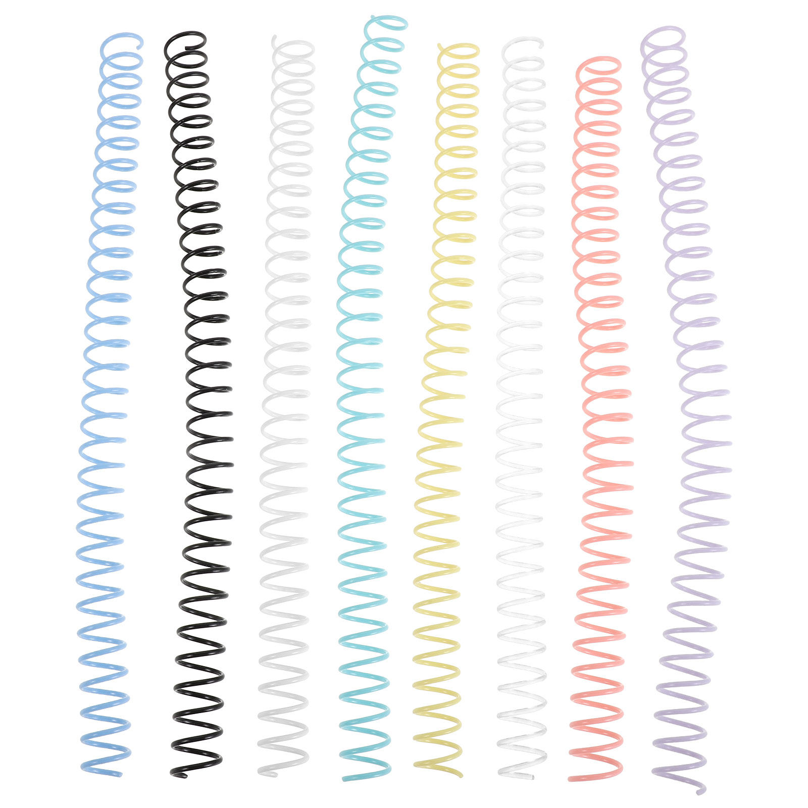 Binding Comb Plastic - 8個入り プラスチックスパイラルバインディングコイル 16mm 鮮やかなコームバインディングスパイン 書類整理、レポート、プレゼンテーション、ルーズリーフ用