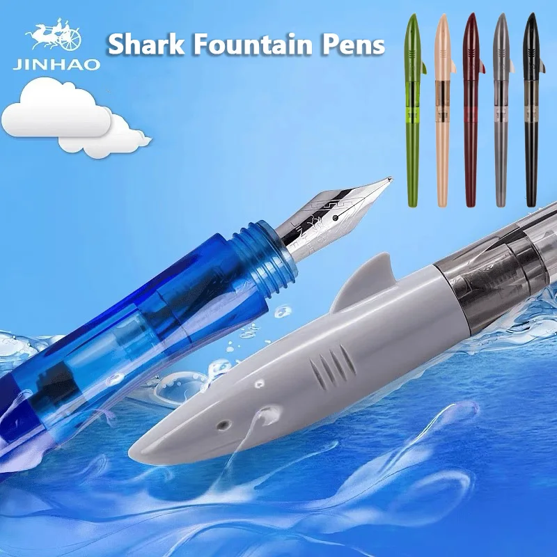 Office Stationery Supply Business - Jinhao-shark万年筆、fペン先、高品質、書道、ビジネス、オフィス、学用品、文房具、かわいい用の筆記用インクペン