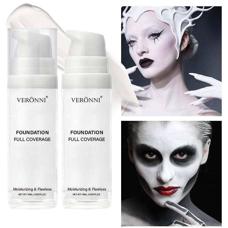 Correction Fluid White - COS ステージメイク用ピュアホワイトリキッドファンデーション 長持ちコンシーラー ミキシブルピュアホワイトファンデーション アジャスター ライトニング＆ブライトニング
