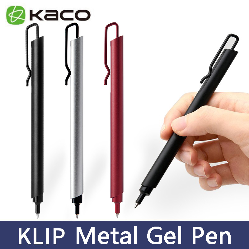 Office Stationery Supply Business - Kacoメタルジェルペン0.5mmブラックインクリフィル高級ボールペンビジネス署名スタイロペンホルダーデザイン文房具用品
