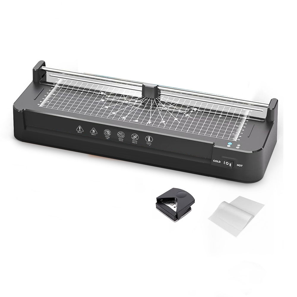 Document Laminator Pouch - A3/A4/A5/A6対応 オフィス用 ホット/コールド プラスチックパウチ ラミネーター -