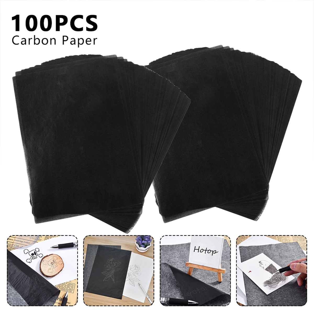Carbon Copy Book - A4 トレース図面用カーボン紙 100 枚コピー複製タイプライターレシート複製本絵画創造性デザイン