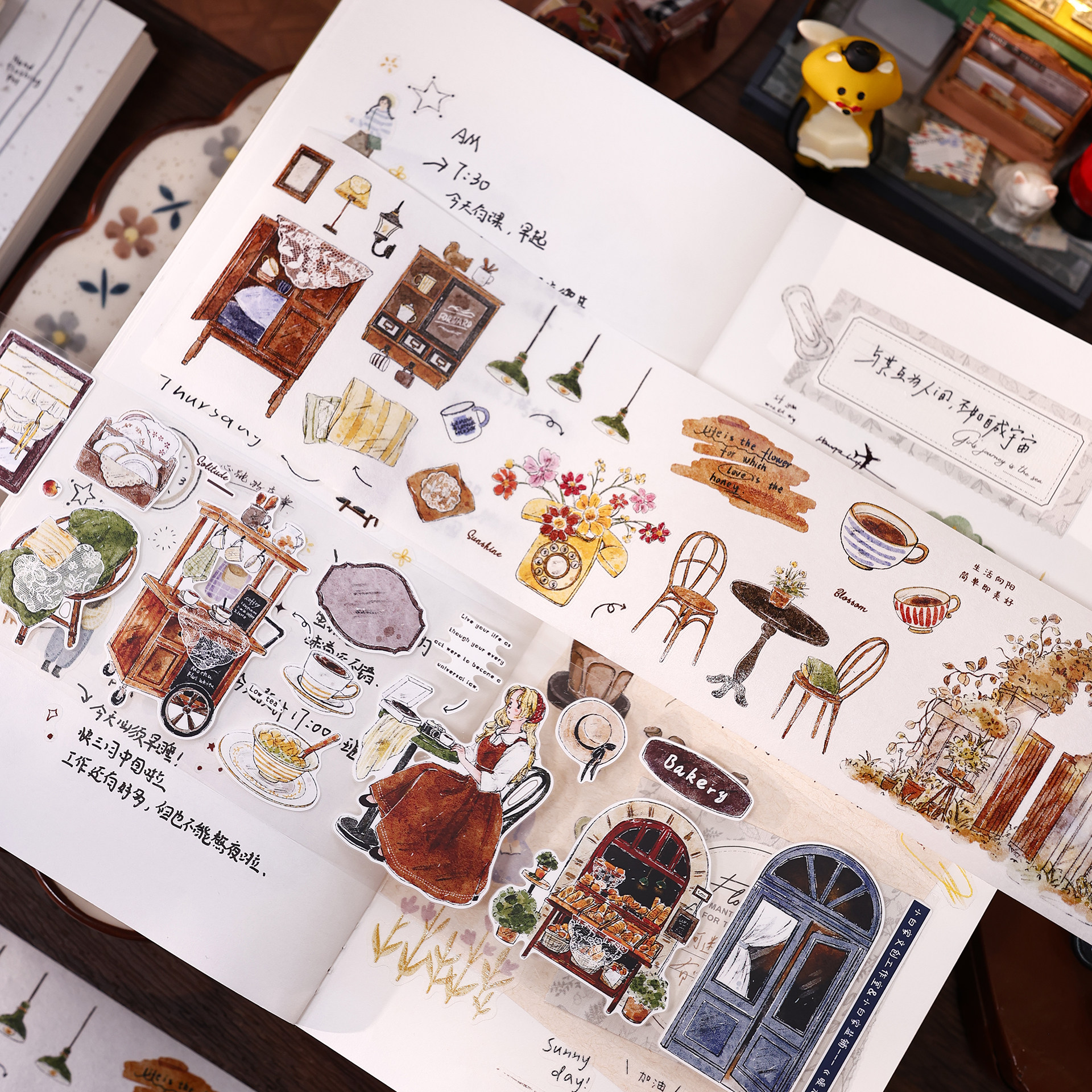 XiaoBaiJia スタジオヴィンテージ暖かいリラックスタ - Washi Tape Set のレビューと価格