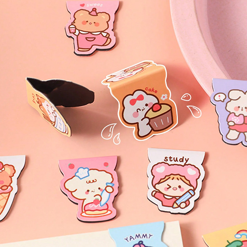 5 個かわいい漫画クマ磁気ブックマーク紙クリップかわいいウサ - Bookmark Magnetic Clip のレビューと価格