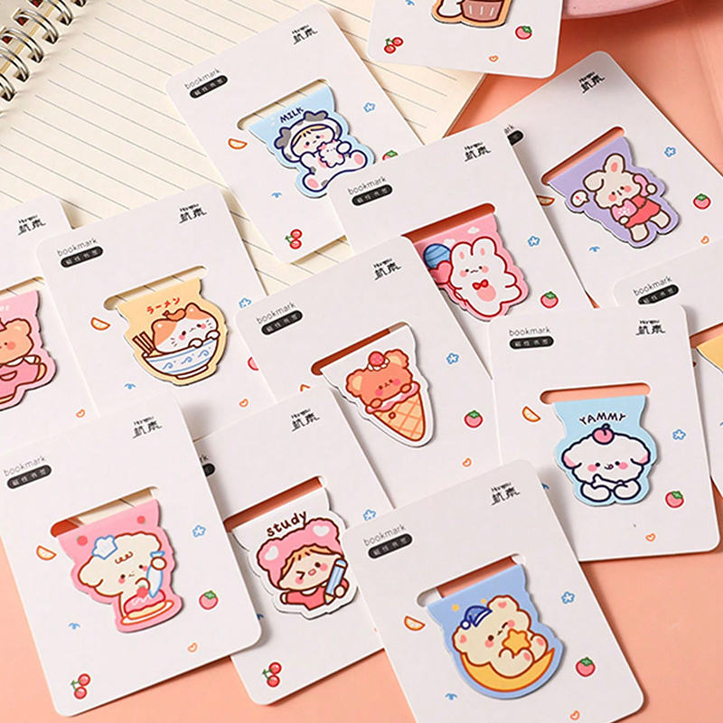 5 個かわいい漫画クマ磁気ブックマーク紙クリップかわいいウサ - Bookmark Magnetic Clip のレビューと価格
