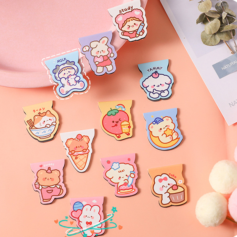 5 個かわいい漫画クマ磁気ブックマーク紙クリップかわいいウサ - Bookmark Magnetic Clip のレビューと価格