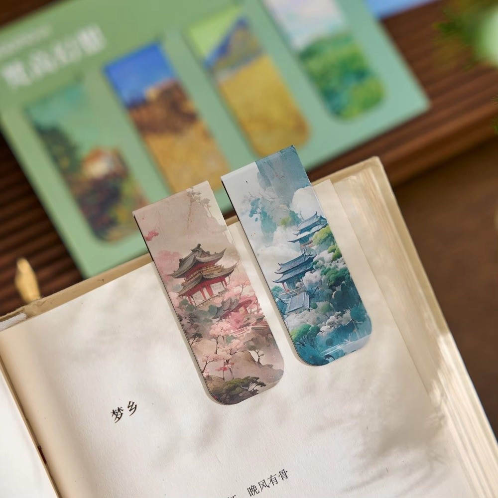 レトロな磁気ブックマークセット、芸術的なモネ＆ムシャギャラリ - Paperclip Magnetic Set のレビューと価格