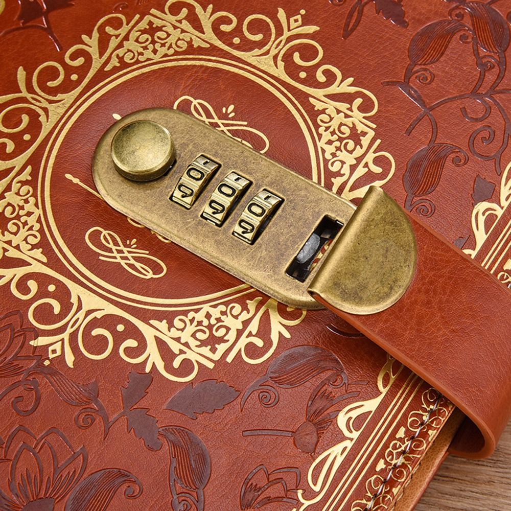PUレザーA5ジャーナルノートブックコンビネーションロックハ - Journal Leather Hardcover のレビューと価格
