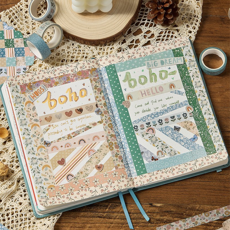 1セット10ロールの優しいスタイルの和紙テープセット、創造的 - Washi Tape Set のレビューと価格