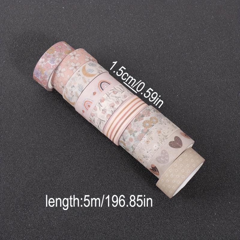 1セット10ロールの優しいスタイルの和紙テープセット、創造的 - Washi Tape Set のレビューと価格