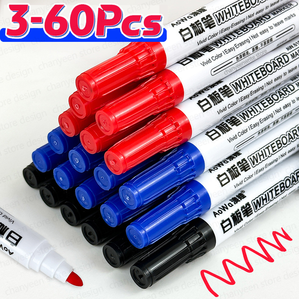 3-60 個消去可能な磁気ホワイトボードマーカーペン黒板マー - Correction Fluid White のレビューと価格