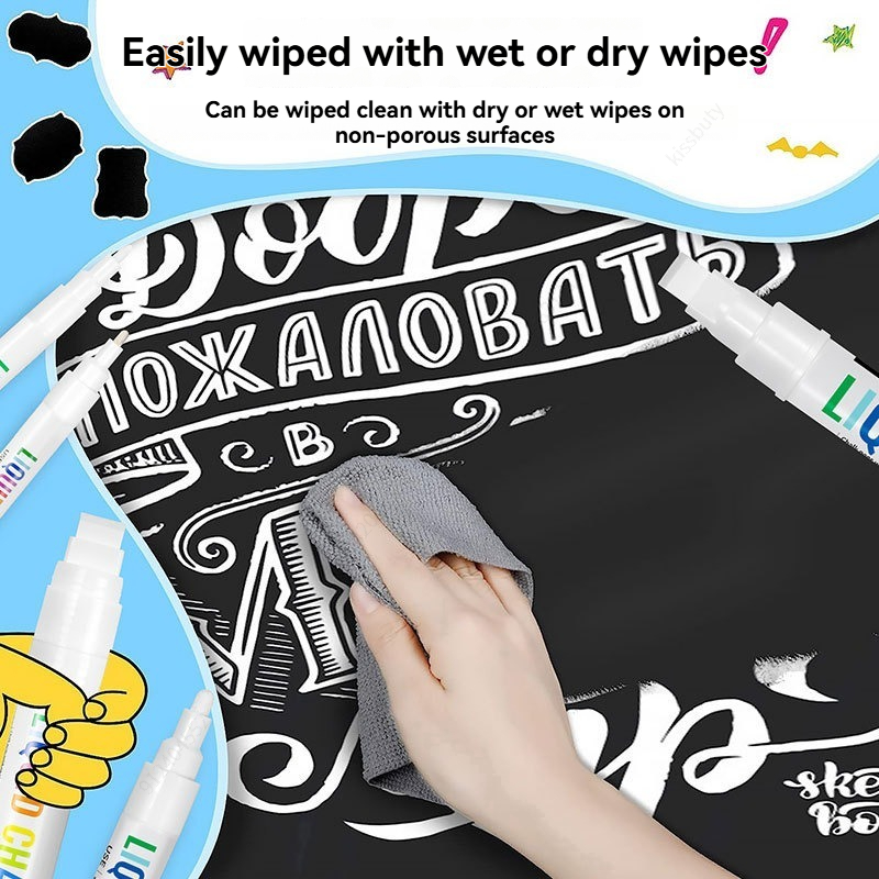 5 ピース/セット ホワイト チョーク マーカー 液体黒板マ - Correction Fluid White のレビューと価格