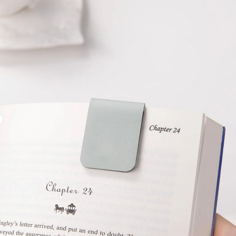 プレミアムレザー製マグネットブックマーク、長方形DIYブック - Bookmark Magnetic Clip のレビューと価格