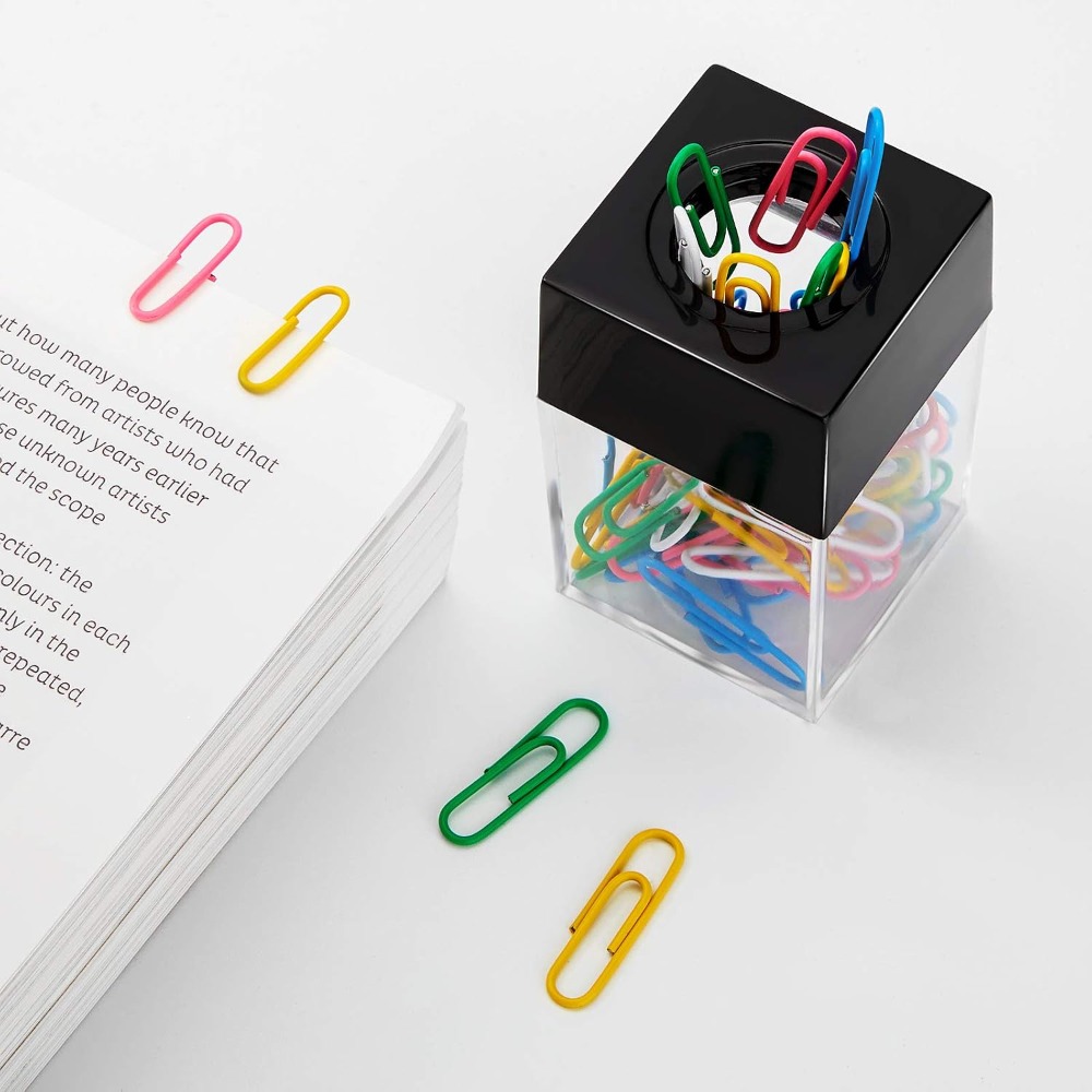 磁気ペーパークリップディスペンサー 4個セット - オフィス - Paperclip Magnetic Set のレビューと価格