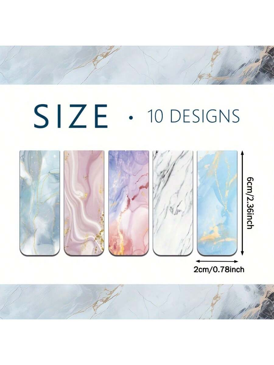 10個入り 大理石デザインの磁気ブックマーク - 耐久性のあ - Bookmark Magnetic Clip のレビューと価格