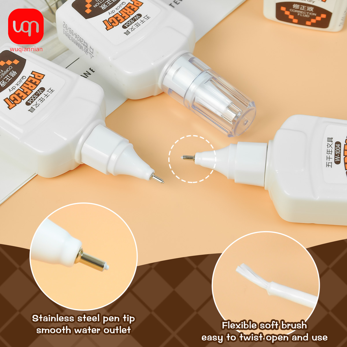 WQN-3/6/12PCS18ml修正液携帯用学生向け速乾性 - Correction Fluid White のレビューと価格