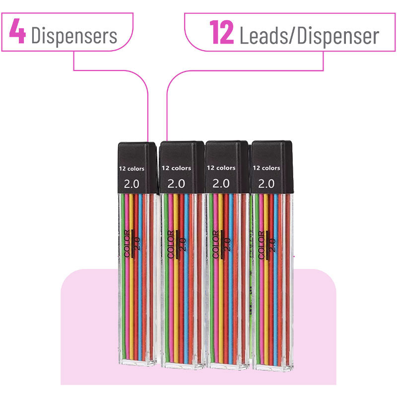 2.0 ミリメートルシャープペンシル芯リフィル 2B 自動学 - Mechanical Pencil Lead のレビューと価格