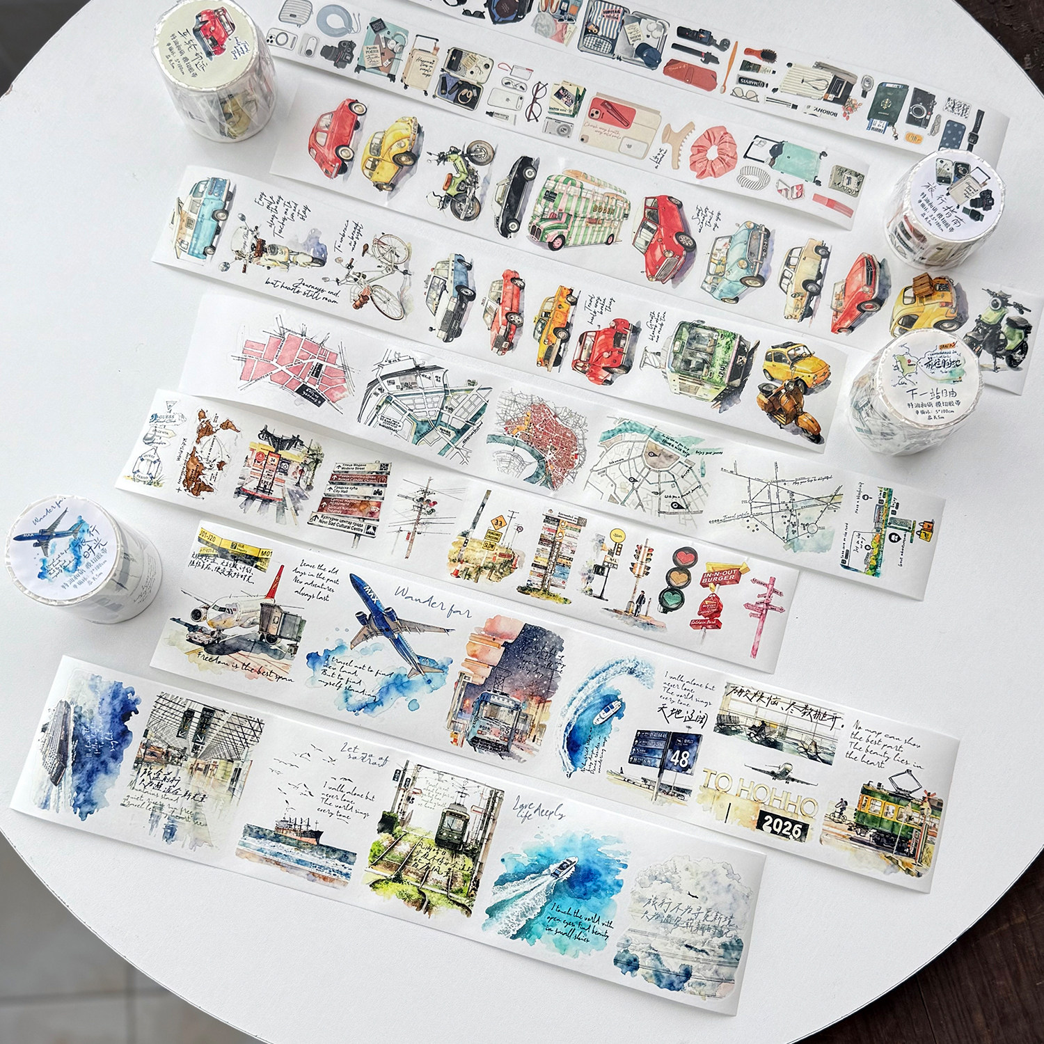 DengDeng Studio ヴィンテージ トラベルタイム - Washi Tape Set のレビューと価格