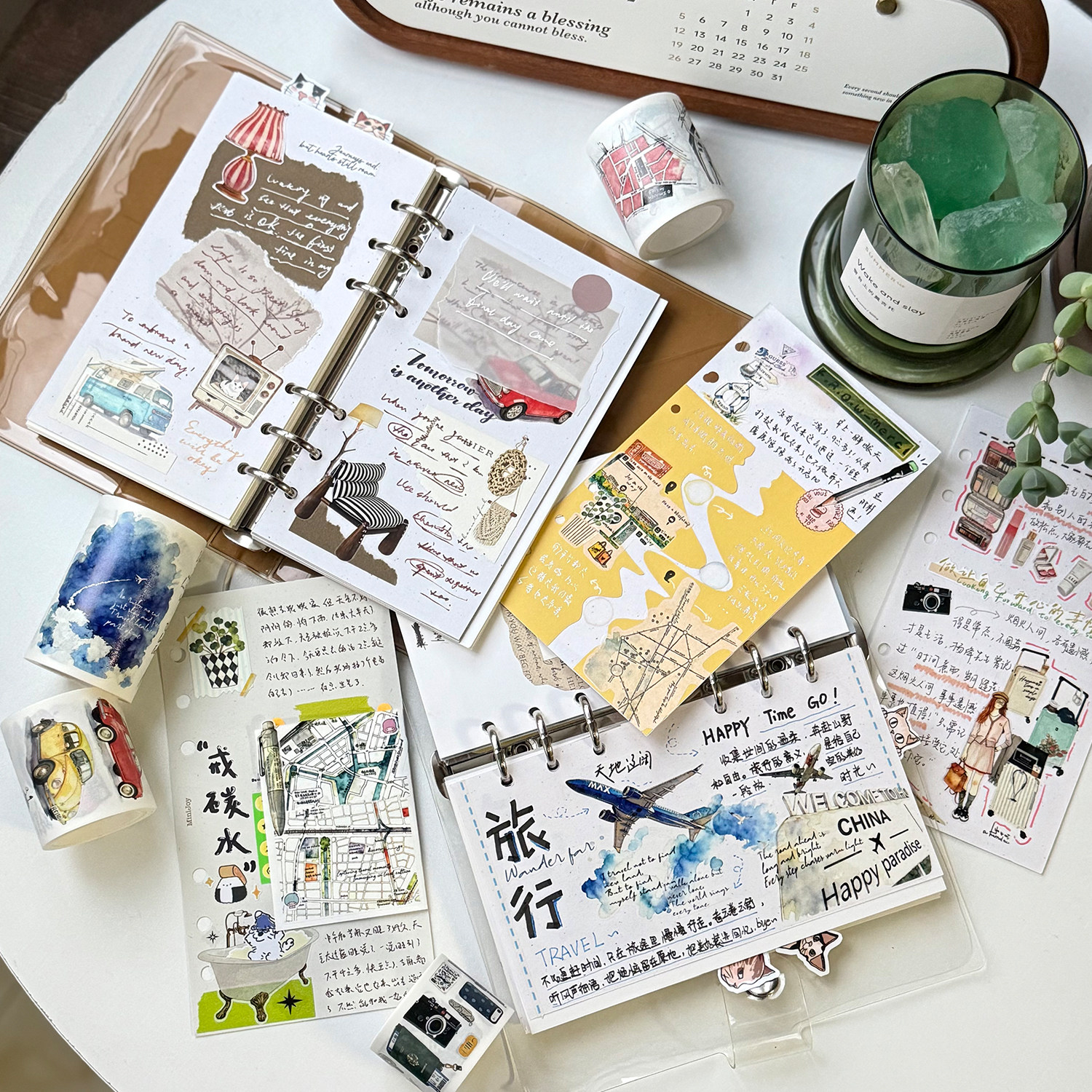DengDeng Studio ヴィンテージ トラベルタイム - Washi Tape Set のレビューと価格
