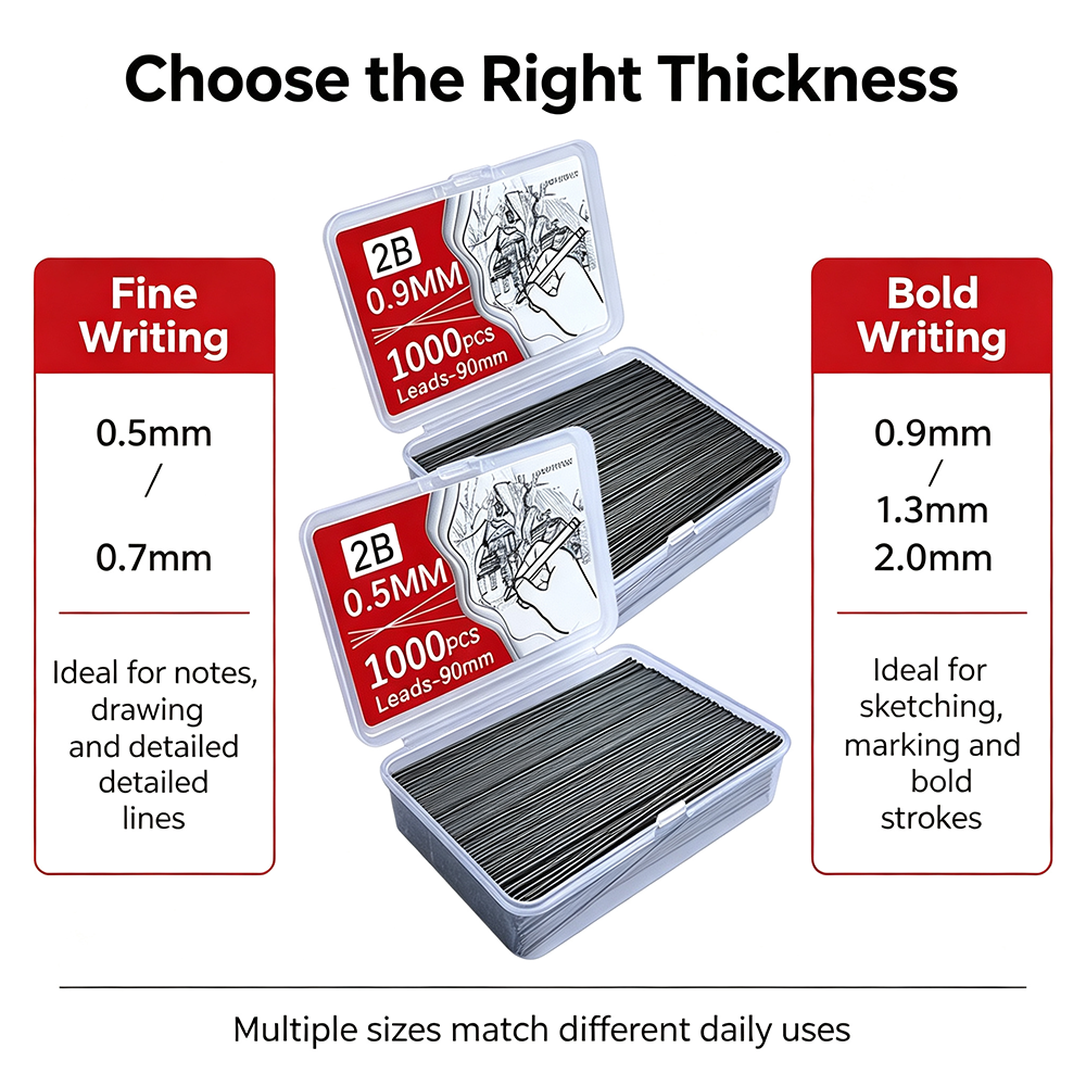 250-1000 個シャープペンシル芯 0.5 0.7 0. - Mechanical Pencil Lead のレビューと価格
