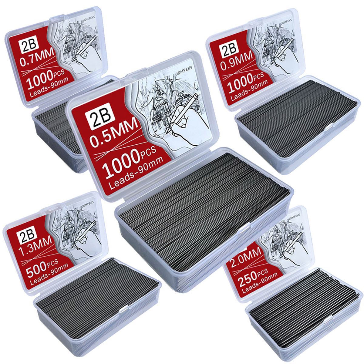 250-1000 個シャープペンシル芯 0.5 0.7 0. - Mechanical Pencil Lead のレビューと価格