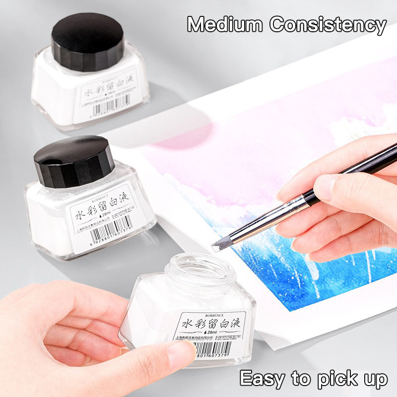 Borrence 28ml 水彩マスキング液、白、塗布しやす - Correction Fluid White のレビューと価格