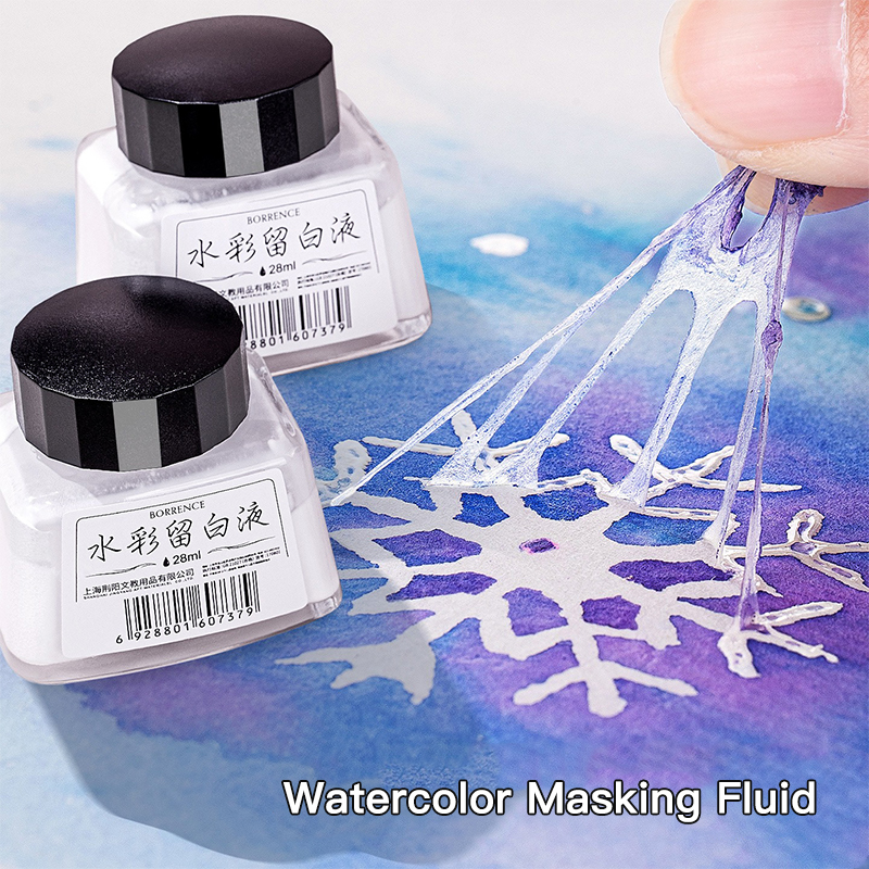 Borrence 28ml 水彩マスキング液、白、塗布しやす - Correction Fluid White のレビューと価格
