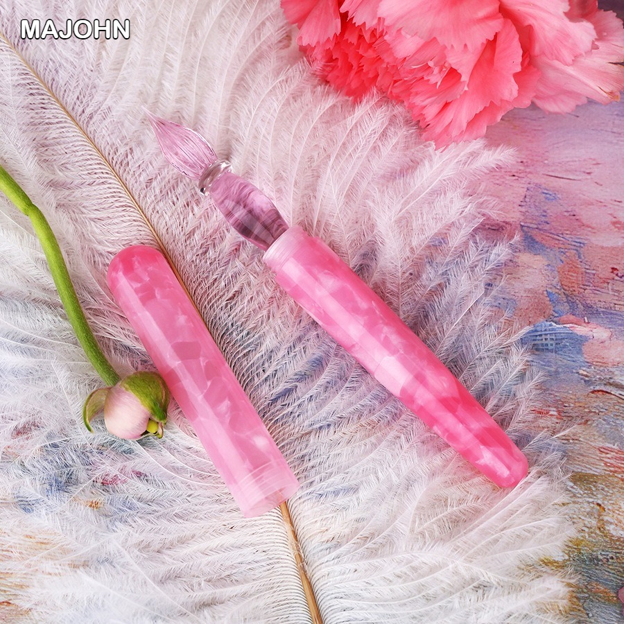 MAJOHN N10 樹脂手作りガラスつけペンインクペン先筆 - Office Stationery Supply Business のレビューと価格