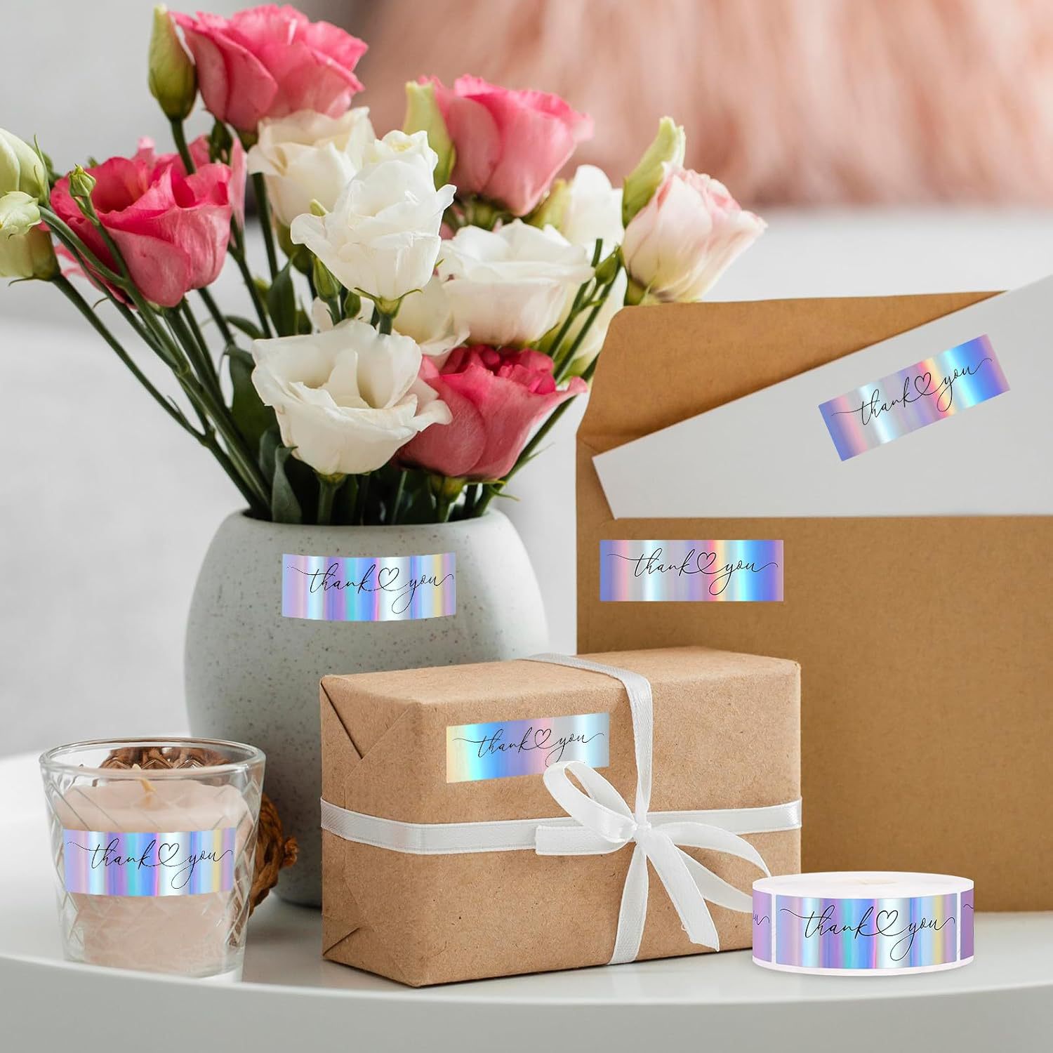 JCAC 120枚入り/ロール 3インチ ゴールド箔＆ホログ - Sticker Label Roll のレビューと価格