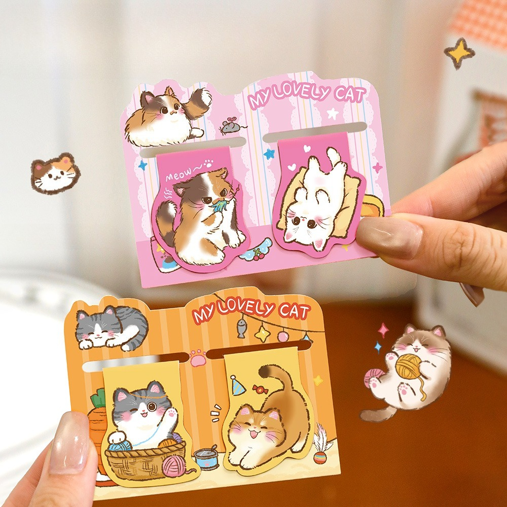 2 ピース/セットかわいい猫磁気ブックマークソフトマグネット - Bookmark Magnetic Clip のレビューと価格