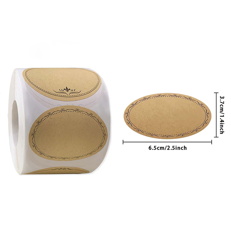 250枚/ロール 2.5*1.4インチ クラフト紙 家庭用  - Sticker Label Roll のレビューと価格