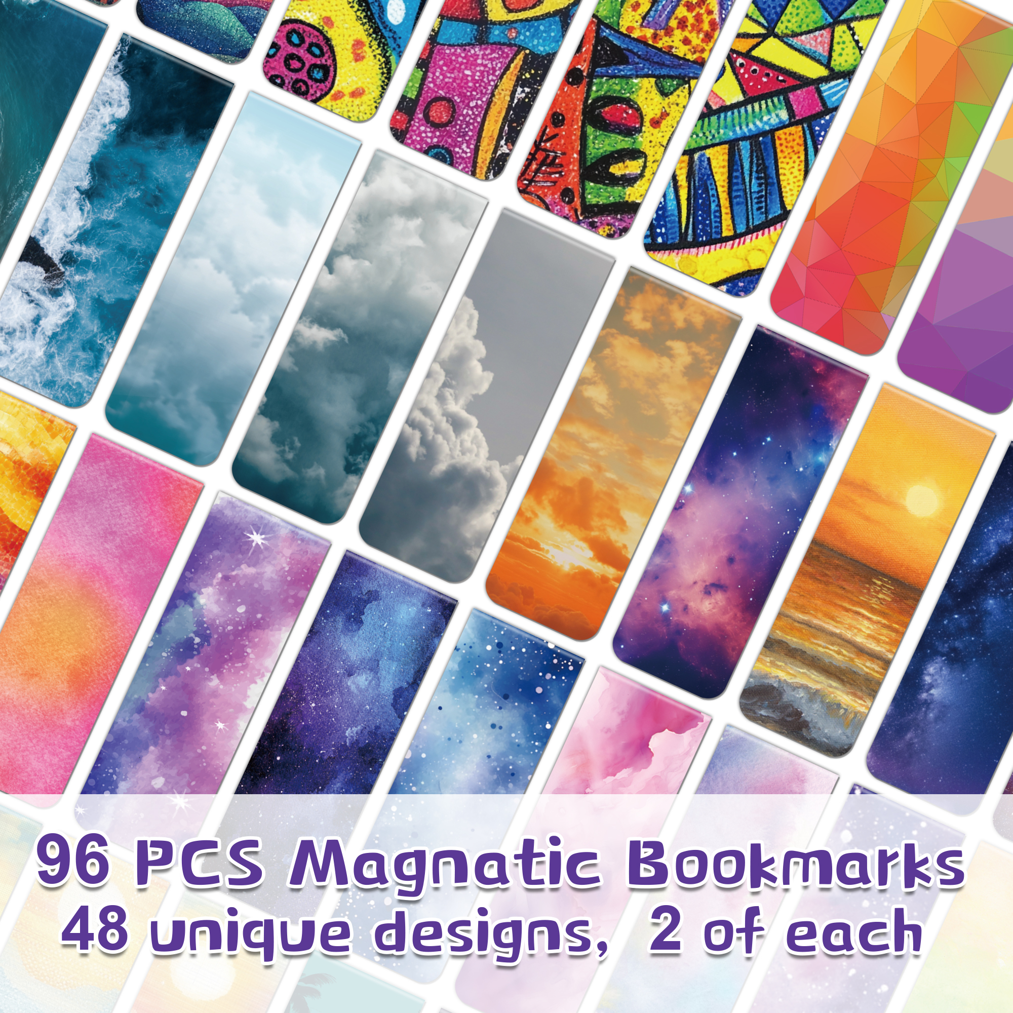 96個のカラフルな磁気ブックマーク ペーパークリップ ブック - Bookmark Magnetic Clip のレビューと価格